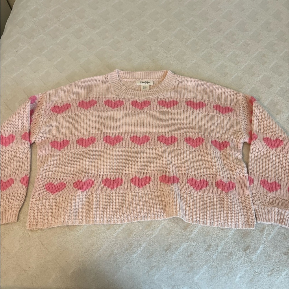 Heart print sweater